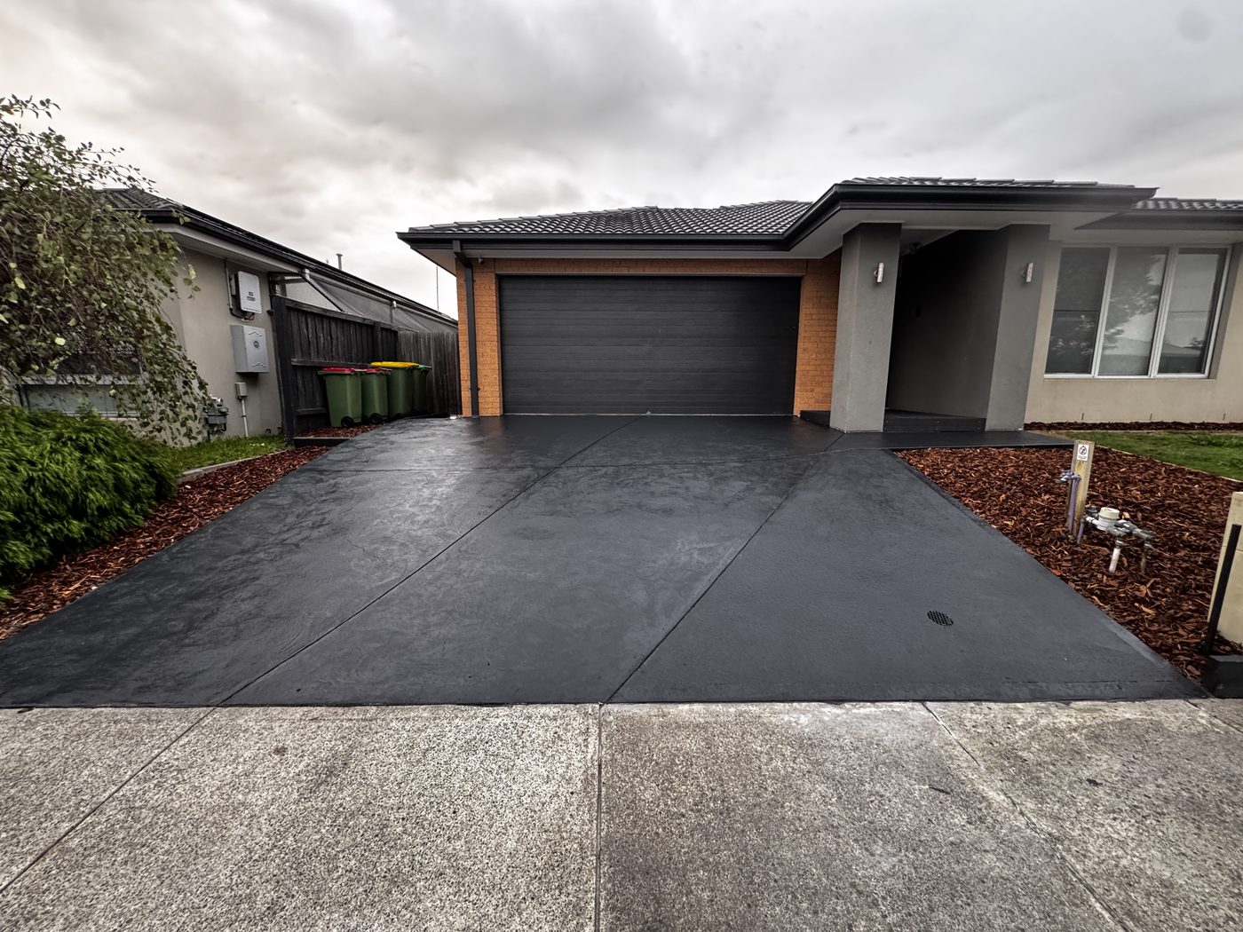 Coated driveway
