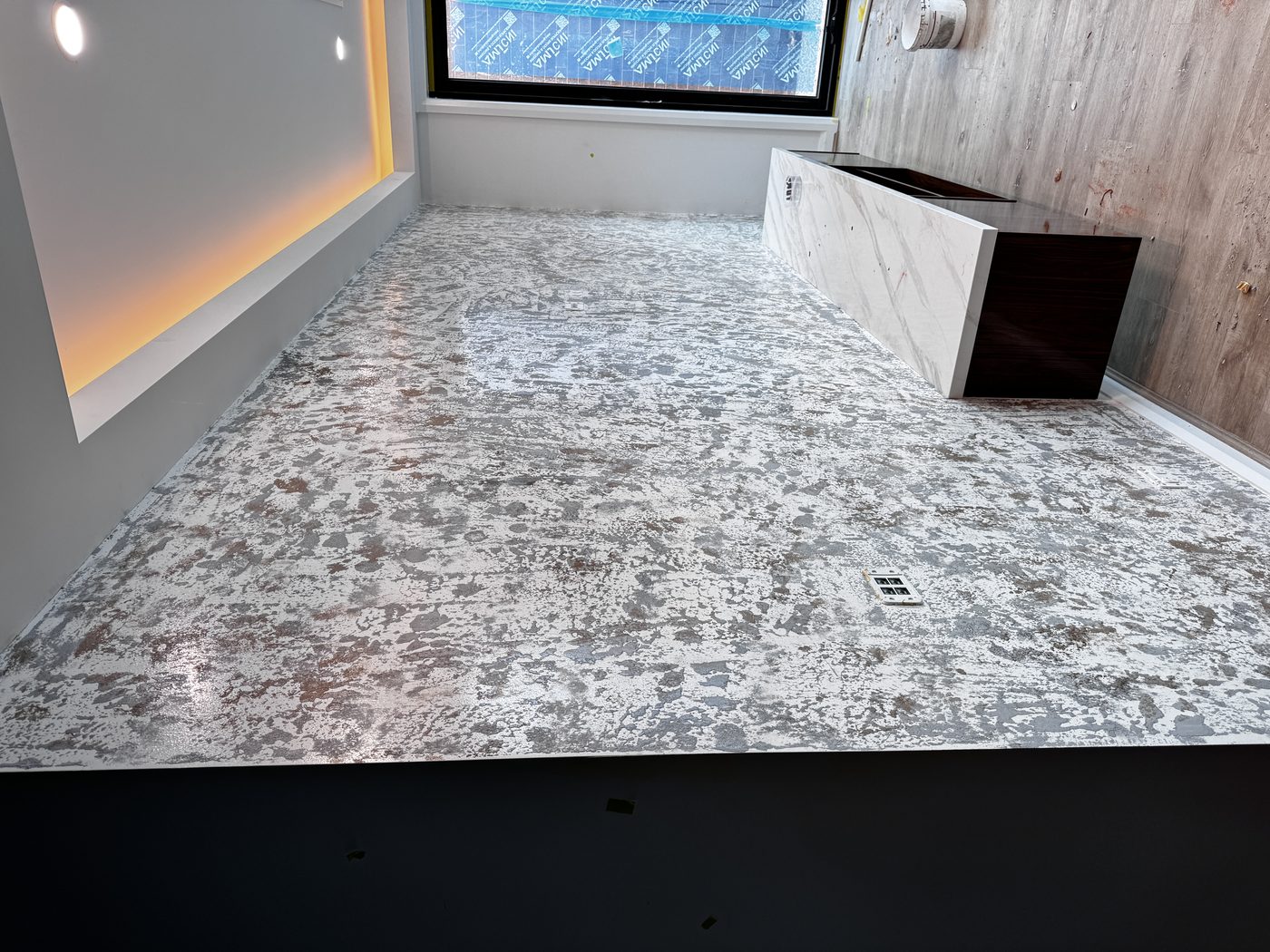 Interior feature wall finish